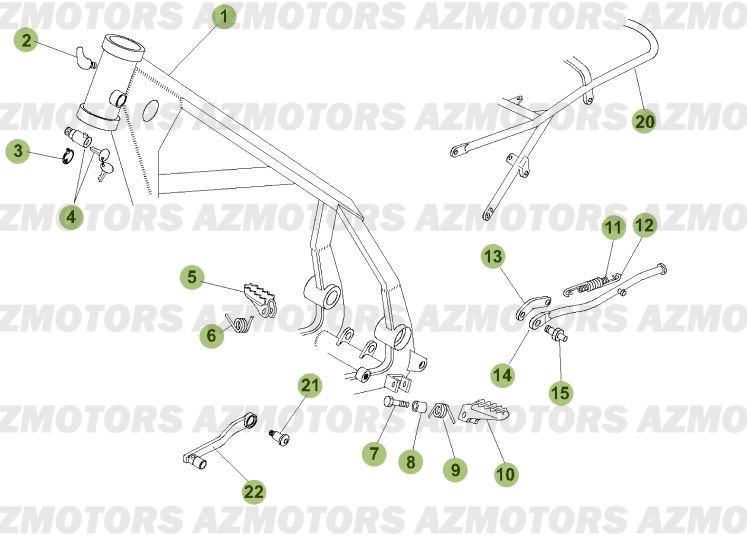 Accessoires Du Chassis AZMOTORS PiÃ¨ces Beta 50 RR FACTORY - 2008