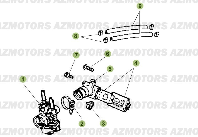 Carburateur AZMOTORS PiÃ¨ces Beta 50 RR FACTORY - 2008
