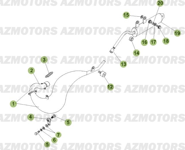 Echappement AZMOTORS PiÃ¨ces Beta 50 RR FACTORY - 2008