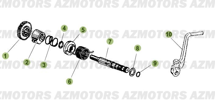 Kickstarter AZMOTORS PiÃ¨ces Beta 50 RR FACTORY - 2008