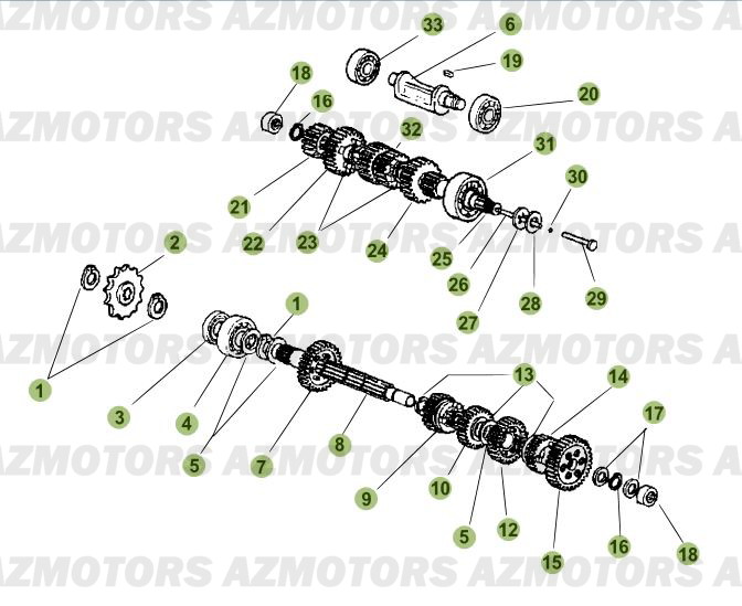Boite A Vitesses AZMOTORS PiÃ¨ces Beta 50 RR FACTORY - 2010-2011