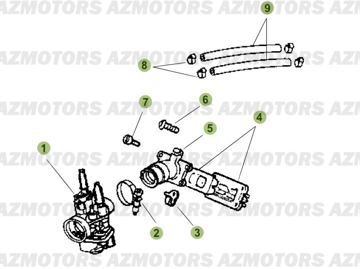 Carburateur AZMOTORS PiÃ¨ces Beta 50 RR FACTORY - 2010-2011