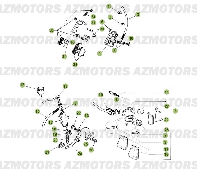 PASTILLES PINCE 25.03067/73 - BETA pour FREINS de 50-RRRAC-2010-11