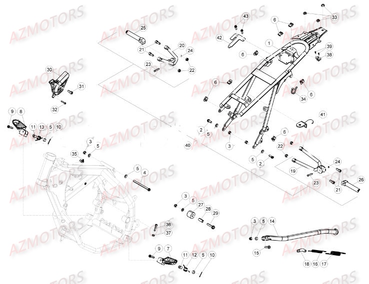 Accessoires De Chassis AZMOTORS PiÃ¨ces Beta 50 RR RACING - 2016