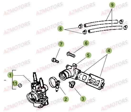 Carburateur AZMOTORS PiÃ¨ces Beta 50 RR RACING - 2016