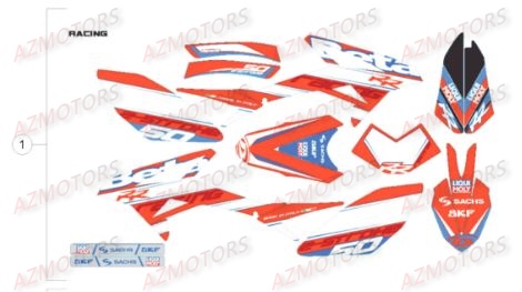Decors AZMOTORS PiÃ¨ces Beta 50 RR RACING - 2016