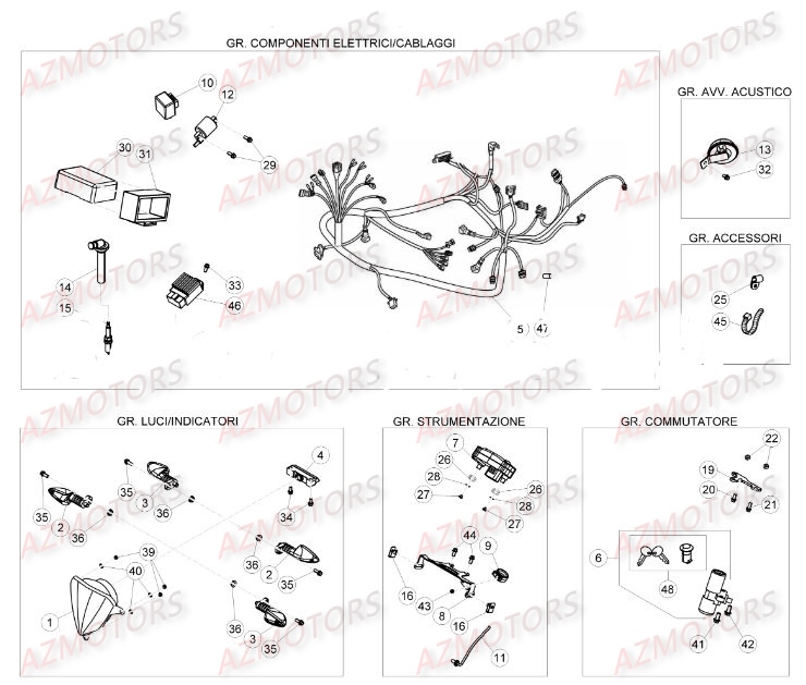 Equipement Electrique AZMOTORS PiÃ¨ces Beta 50 RR RACING - 2016