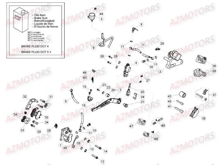 PASTILLES PINCE 25.03067/73 - BETA pour FREINS de 50-RRRACING-16