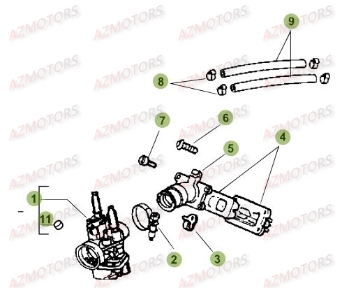 Carburateur AZMOTORS PiÃ¨ces Beta 50 RR RACING - 2017