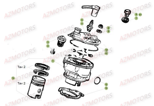 Cylindre AZMOTORS PiÃ¨ces Beta 50 RR RACING - 2017