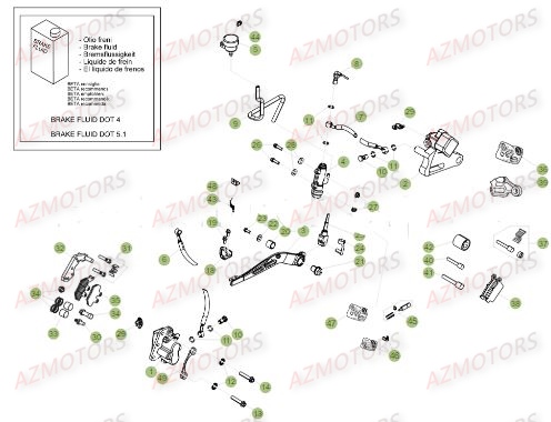 PASTILLES PINCE 25.03067/73 - BETA pour FREINS de 50-RRRACING-17