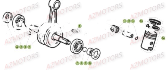 Vilebrequin AZMOTORS PiÃ¨ces Beta 50 RR RACING - 2017
