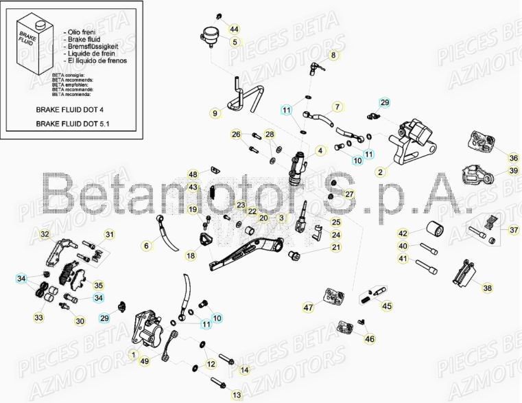 PASTILLES PINCE 25.03067/73 - BETA pour FREINS de 50-RRRACING-18