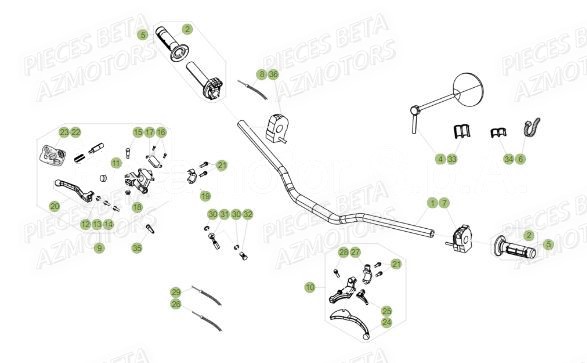 GUIDON RR - BETA pour GUIDON de 50-RRRACING-18 GUIDON RR - BETA pour GUIDON de 50-RRRACING-18