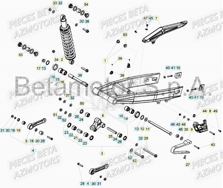 Suspension Arriere AZMOTORS Pieces Beta 50 RR RACING - 2019