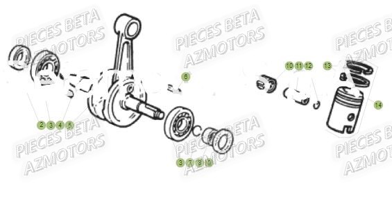 Vilebrequin AZMOTORS Pieces Beta 50 RR RACING - 2019