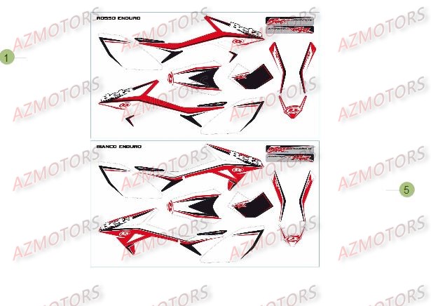 Decors Du No Serie 1 A 736 AZMOTORS PiÃ¨ces Beta RR 50 SPORT - 2015-2014