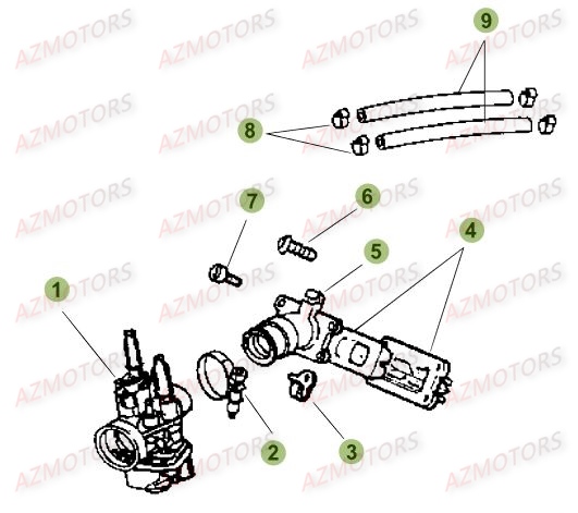 Carburateur AZMOTORS PiÃ¨ces Beta RR 50 SPORT - 2016