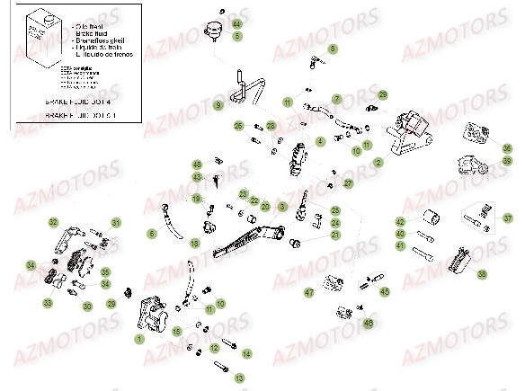 PASTILLES PINCE 25.03067/73 - BETA pour FREINS de 50-RRSPORT-16
