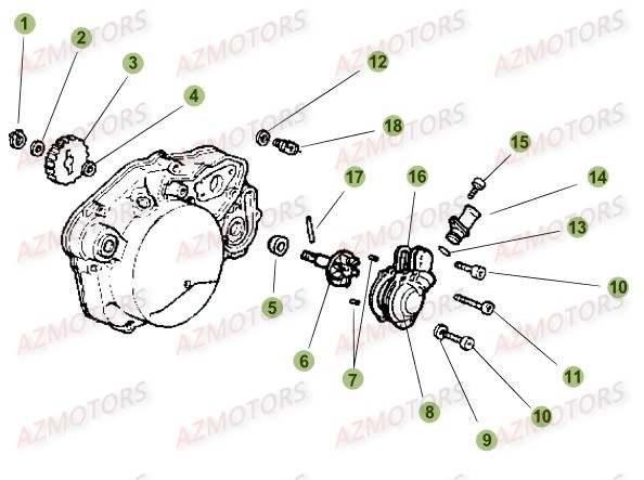 Pompe A Eau AZMOTORS PiÃ¨ces Beta RR 50 SPORT - 2016