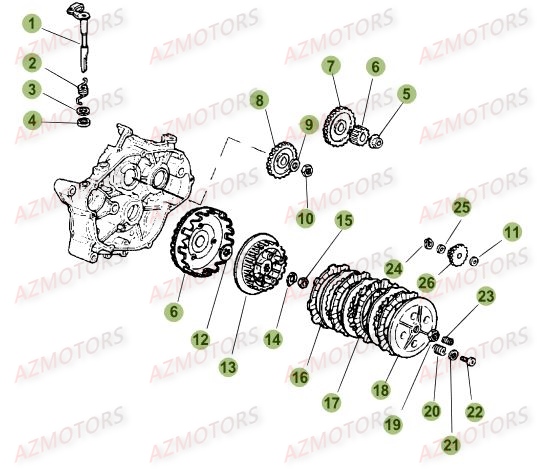 Transmission AZMOTORS PiÃ¨ces Beta RR 50 SPORT - 2016