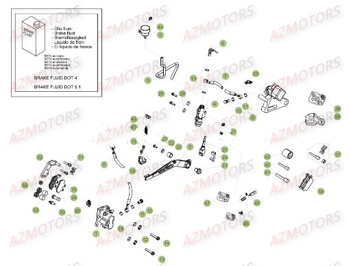 PASTILLES PINCE 25.03067/73 - BETA pour FREINS de 50-RRSPORT-17