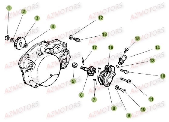 Systeme De Refroidissement AZMOTORS PiÃ¨ces Beta RR 50 SPORT - 2017