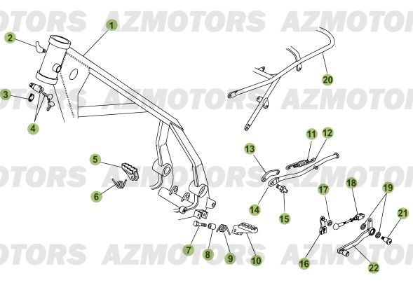 Accessoires Du Chassis AZMOTORS PiÃ¨ces Beta RR 50 STANDARD - 2007-2005