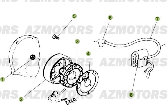 Allumage AZMOTORS PiÃ¨ces Beta RR 50 STANDARD - 2007-2005