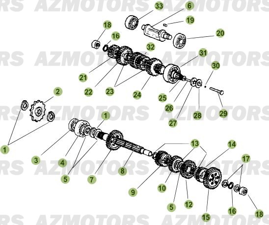 Boite A Vitesses AZMOTORS PiÃ¨ces Beta RR 50 STANDARD - 2007-2005