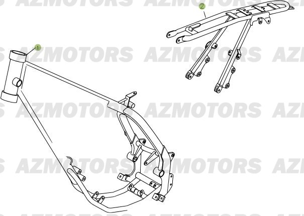 Chassis AZMOTORS PiÃ¨ces Beta RR 50 STANDARD - 2007-2005