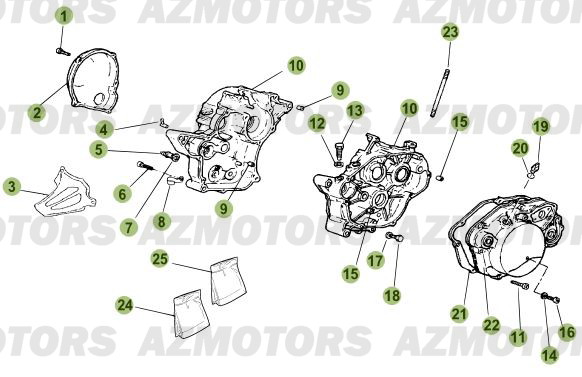 Carter AZMOTORS PiÃ¨ces Beta RR 50 STANDARD - 2009-2008