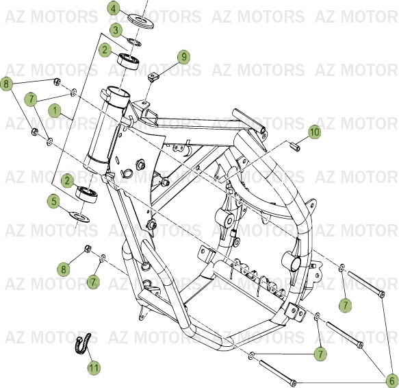 Chassis AZMOTORS PiÃ¨ces Beta RR 50 STANDARD - 2013-2012