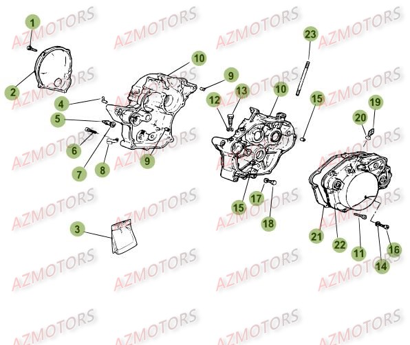 Carter AZMOTORS PiÃ¨ces Beta RR 50 STANDARD - 2015