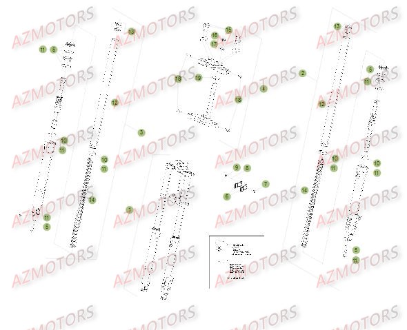 Fourche Du No Serie 201252 A 299999 AZMOTORS PiÃ¨ces Beta RR 50 STANDARD - 2015