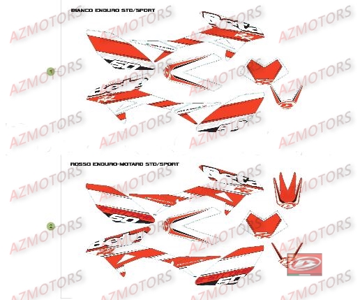 Decorations AZMOTORS PiÃ¨ces Beta RR 50 STANDARD - 2016