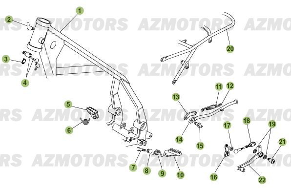 Accessoires Du Chassis AZMOTORS PiÃ¨ces Beta RR 50 STANDARD - 2010-2011