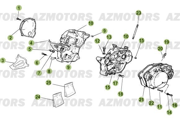Carter AZMOTORS PiÃ¨ces Beta RR 50 STANDARD - 2010-2011
