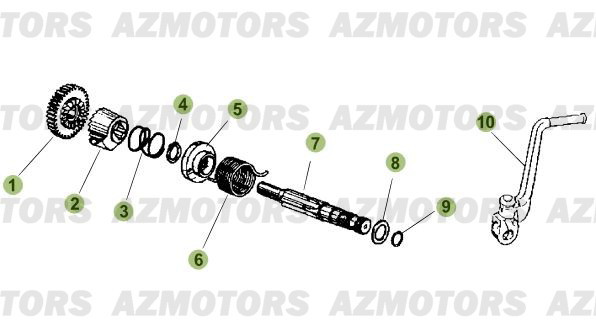 Kick   Starter AZMOTORS PiÃ¨ces Beta RR 50 STANDARD - 2010-2011