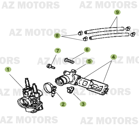 Carburateur AZMOTORS PiÃ¨ces Beta RR 50 MOTARD - 2008
