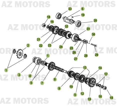 Boite A Vitesses AZMOTORS PiÃ¨ces Beta RR 50 MOTARD - 2009