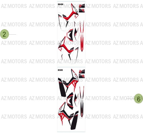 Decors AZMOTORS PiÃ¨ces Beta RR 50 MOTARD - 2014-2013-2012