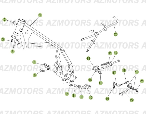 Accessoires Du Chassis AZMOTORS PiÃ¨ces Beta RR 50 MOTARD - 2006-2005