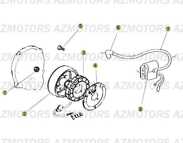 Allumage AZMOTORS PiÃ¨ces Beta RR 50 MOTARD - 2006-2005