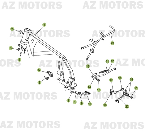 Accessoires Du Chassis AZMOTORS PiÃ¨ces Beta RR 50 MOTARD - 2011-2010