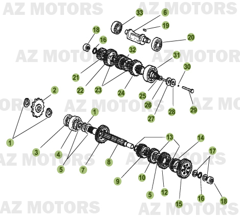 Boite A Vitesses AZMOTORS PiÃ¨ces Beta RR 50 MOTARD - 2011-2010
