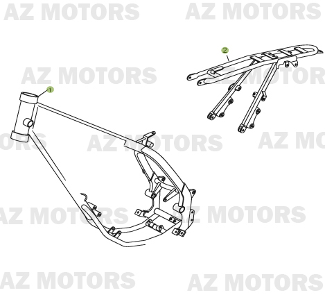 Chassis AZMOTORS PiÃ¨ces Beta RR 50 MOTARD - 2011-2010