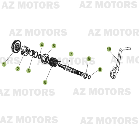 Kickstarter AZMOTORS PiÃ¨ces Beta RR 50 MOTARD - 2011-2010