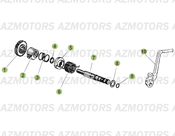 Kickstarter AZMOTORS PiÃ¨ces Beta 50 Motard RACING - 2007