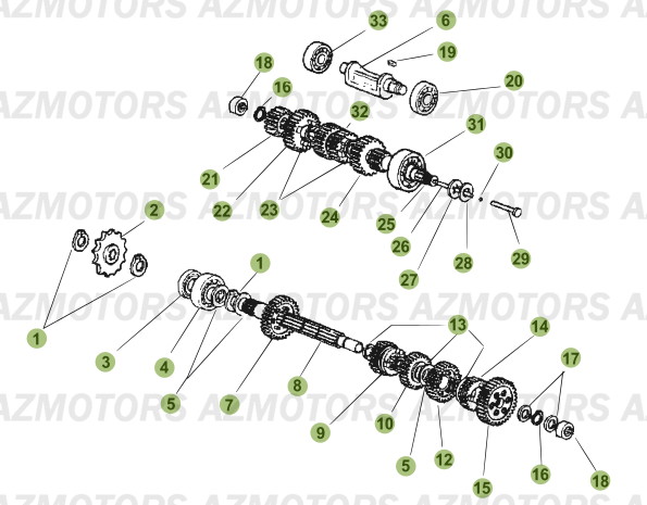 Boite A Vitesses AZMOTORS PiÃ¨ces Beta 50 Motard RACING - 2008